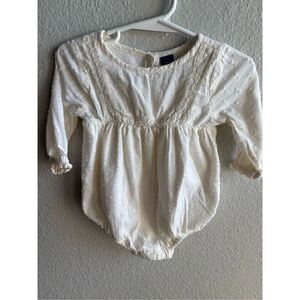 ❤️Old Navy Baby Clip-Dot Lace-Trim Bubble 3-6M
